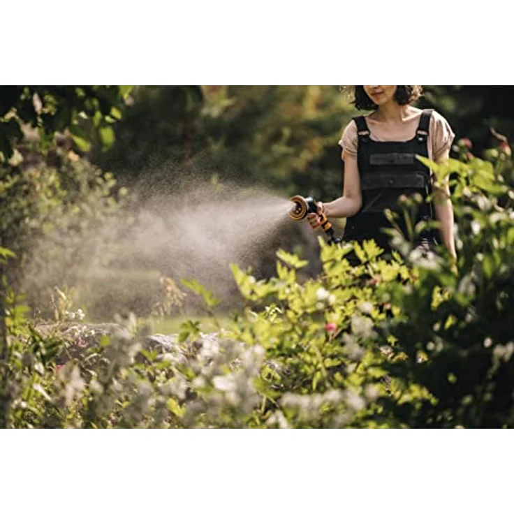 Fiskars Sprühpistole Comfort Multi 5, Gartenbrause mit 5 Funktionen, stufenlos regelbarem Durchfluss und ergonomischem Frontregler – Bild 3