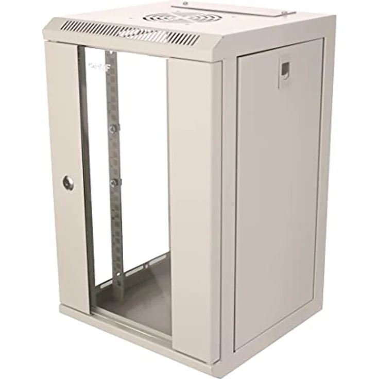 HMF 63309-07 Serverschrank 10 Zoll, 9 HE, Netzwerkschrank, 31,2 x 30 x 48,3 cm, lichtgrau – Bild 11