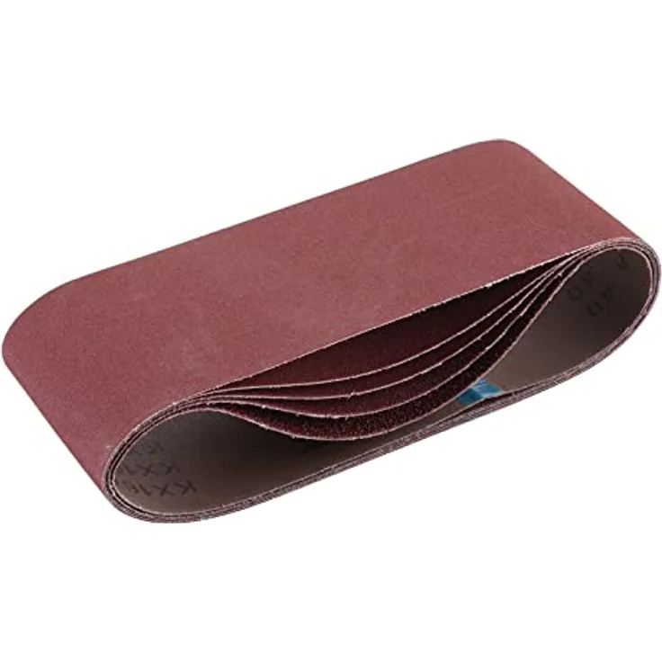 Draper 2 09258 Gewebe-Schleifband, 100 x 610 mm, Körnung sortiert, 5 Stück, rot, Einheitsgröße