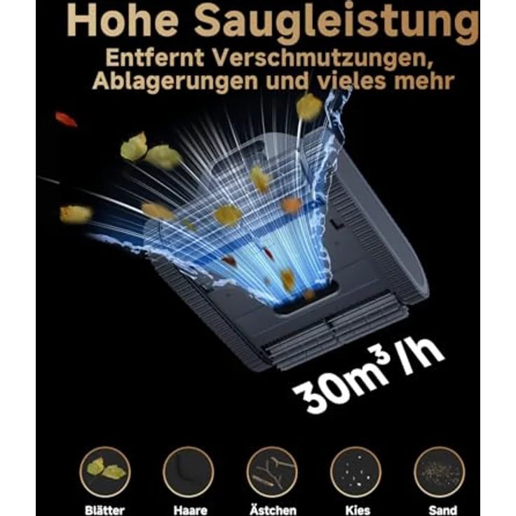 DREAME Poolroboter Z1 Pro, kabelloser Reinigungsroboter mit Hightech-Poolerkennung, 4 Reinigungsmodi und 180 μm-Filter für Pools bis 200 m² – Bild 4
