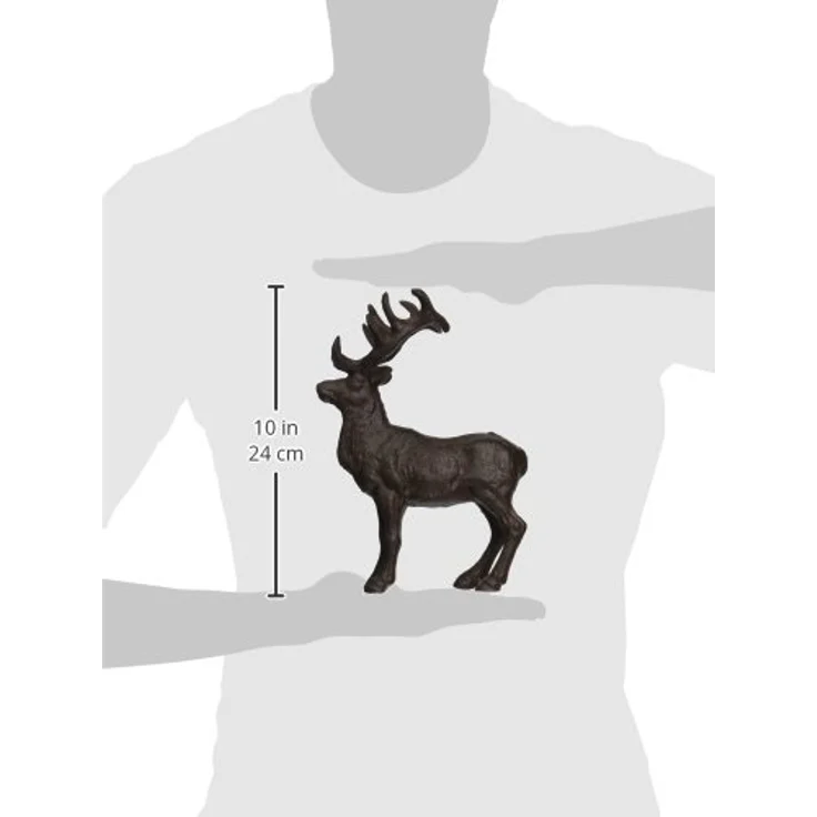 Hirsch Skulpturen Gusseisen braun Guss Landhaus Landhausstil Deko Figur sortiert – Bild 2