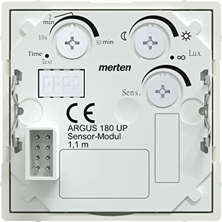 Merten Bewegungsmelder Sensor-Modul mit 12 m Reichweite, Lichtfühler und Unterkriechschutz, weiß – Bild 4