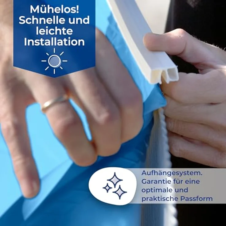 Gre fprov  Liner für Ovalbecken 610x375 cm blau – Bild 7