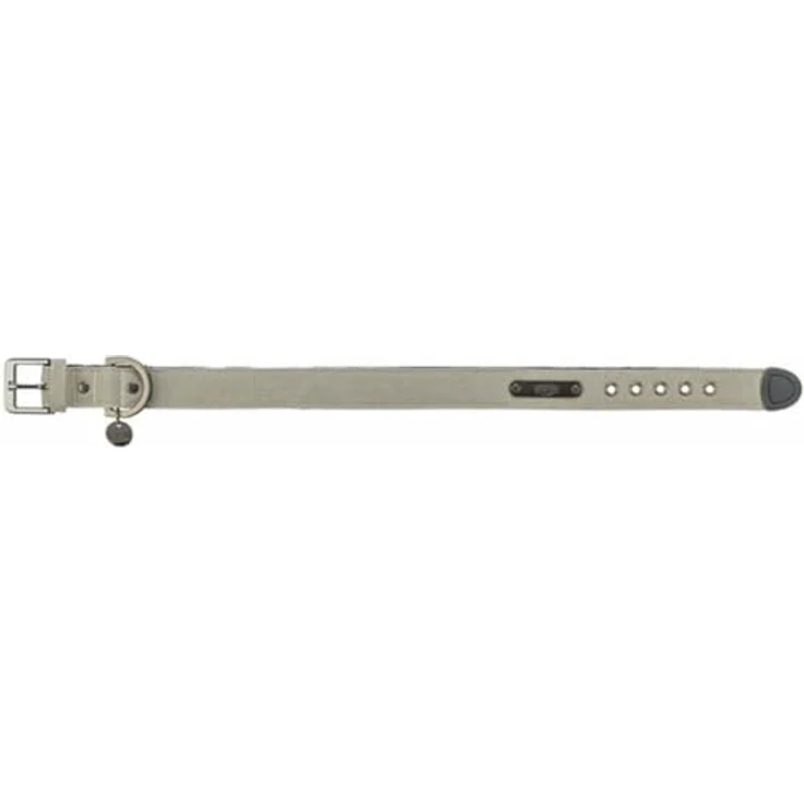 Trixie CityStyle Hundehalsband, Hellgrau, S/M, für Halsumfang 30-37 cm, hochwertige Verarbeitung – Bild 2