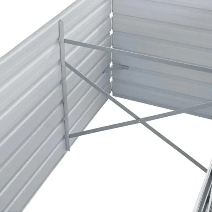 vidaXL Hochbeet 160 x 80 x 45 cm Verzinkter Stahl Grau – Bild 7