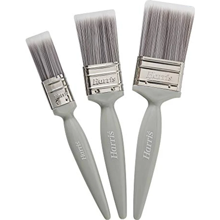 Harris Essentials Pinsel für Wände und Decken, 3 Pinsel, 2,5 cm, 3,8 cm, 5,1 cm, Grau – Bild 1