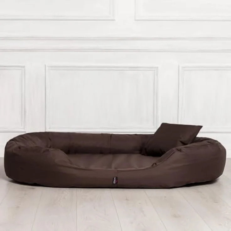 tierlando® Orthopädisches Hundebett Sammy - Robuster Polyester - Gr. L-XXXXL, waschbar, Braun – Bild 2