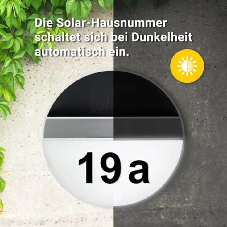 MeLiTec Solar LED Hausnummer SH06, Edelstahl mit Dämmerungssensor, inklusive Aufkleber und hoher Sichtbarkeit – Bild 5