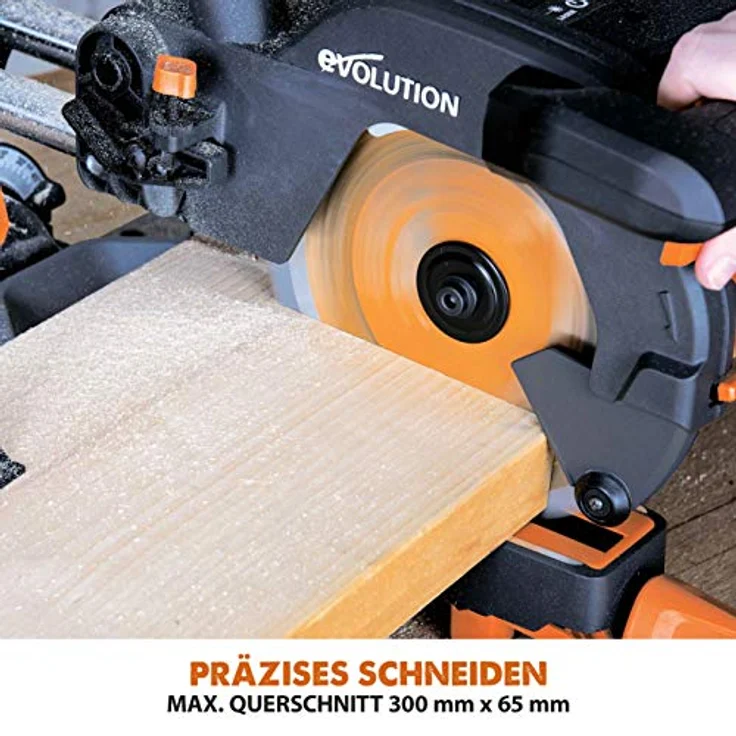 Evolution Power Tools - R210SMS-300+ Mehrzweck-Gleit-Gehrungssäge mit Plus Pack, 210 mm (230 V) – Bild 8