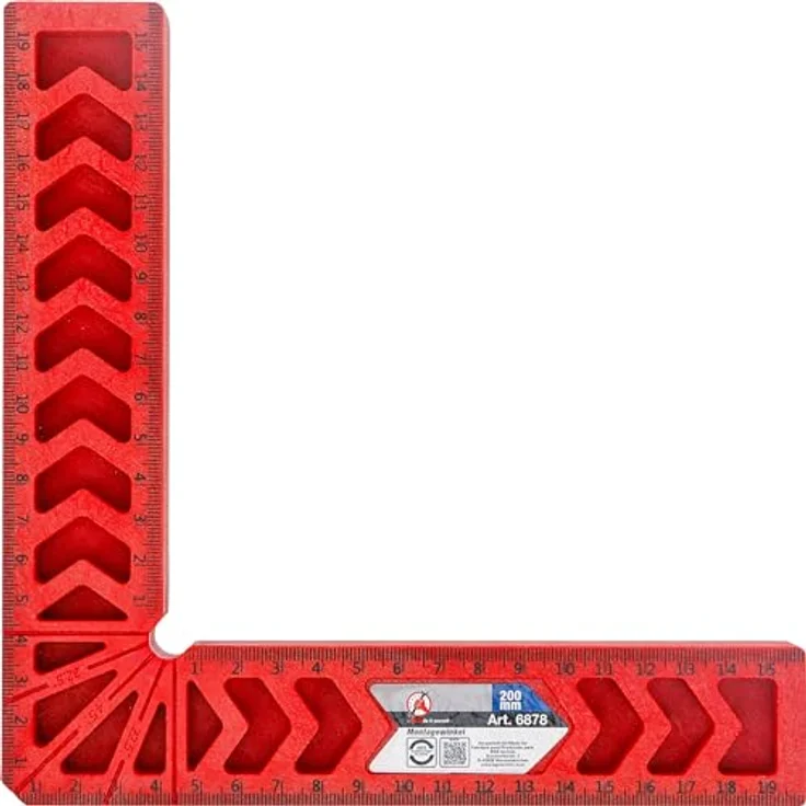 BGS TECHNIC Montagewinkel Fiberglas 200 mm, stabil mit Skalierung und Gradanzeige 22,5°/45° – Bild 3