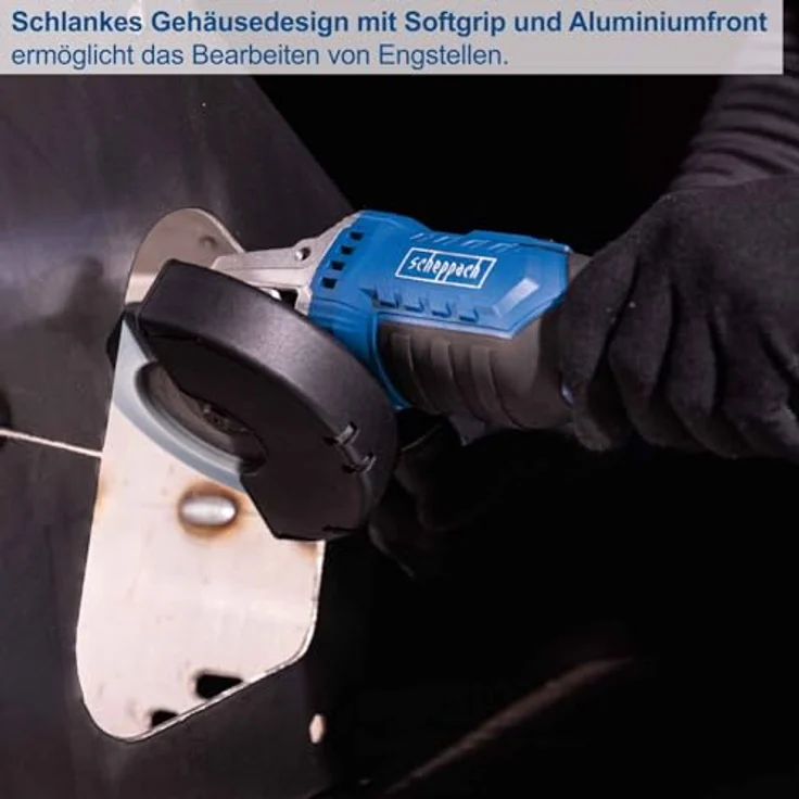 Scheppach IXES 20V Akku-Winkelschleifer C-AG125-X, 125 mm Scheibendurchmesser, ohne Akku, Softstart und Überlastschutz – Bild 6