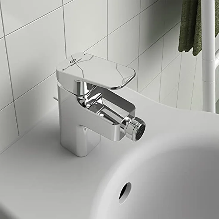 Ideal Standard Ceraplan Bidetarmatur, Chrom, wassersparend mit innovativer FirmaFlow® Kartusche und Heißwassertemperaturbegrenzer – Bild 6