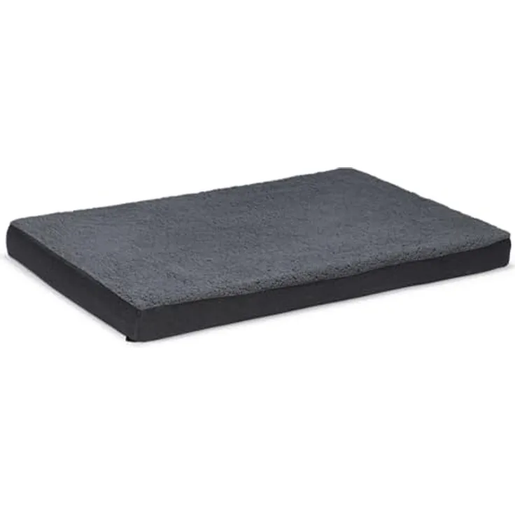 Beeztees Zira Orthopädisches Hundebett, Dunkelgrau, 120x80x10 cm mit Memory-Schaum Polsterung