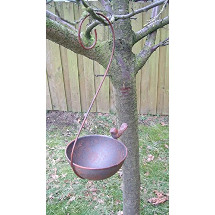 Vogeltränke Vogelbad Vogel-Futterstelle z. Hängen Eisen massiv – Bild 1