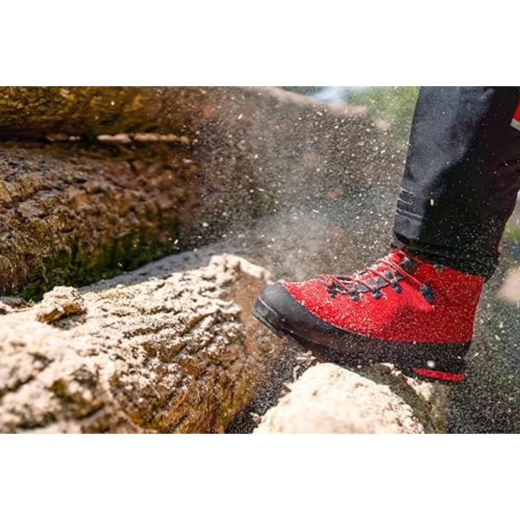 KOX Schnittschutzstiefel DUE, Größe 44, S3, rot, atmungsaktive Polsterung, wasserdicht, für Forst- und Außenbereich – Bild 4