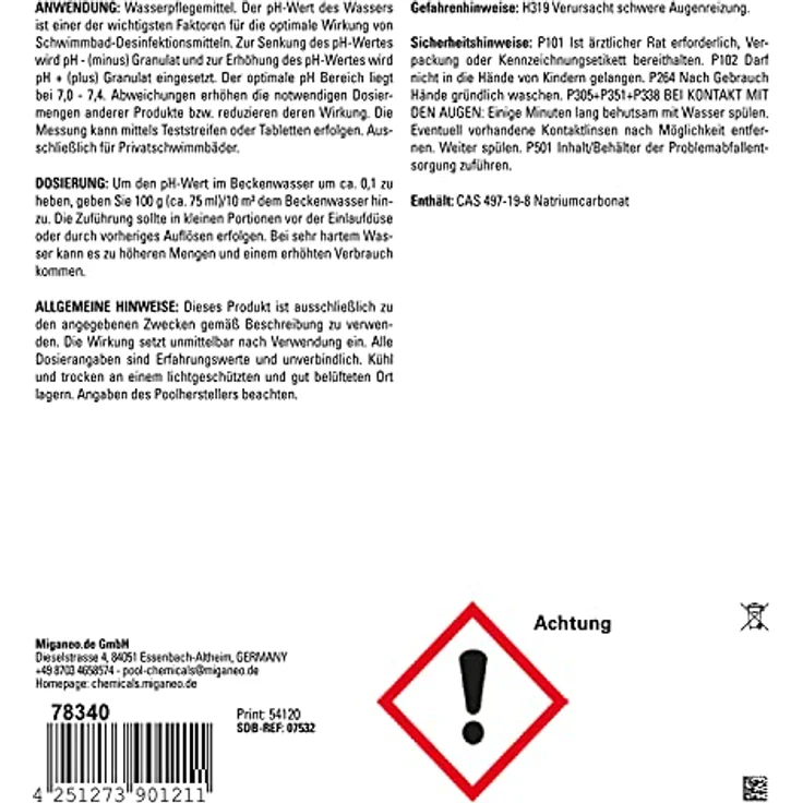Miganeo pH Plus Granulat, 5 kg – Bild 4