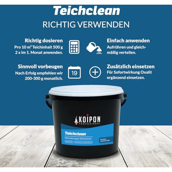 KOIPON Teichclean Teichschlammentferner, biologisch, fischverträglich, Made in Germany – Bild 3