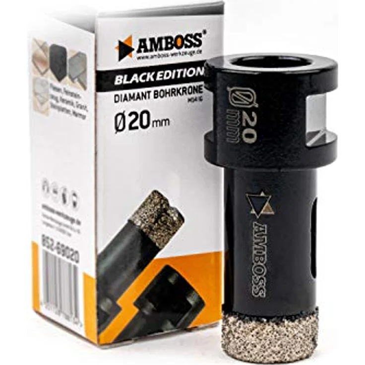 Amboss - Diamant Bohrkrone 20 mm (M14) für Winkelschleifer | Geeignet für Feinsteinzeug, harte Fliesen, Granit etc. – Bild 1