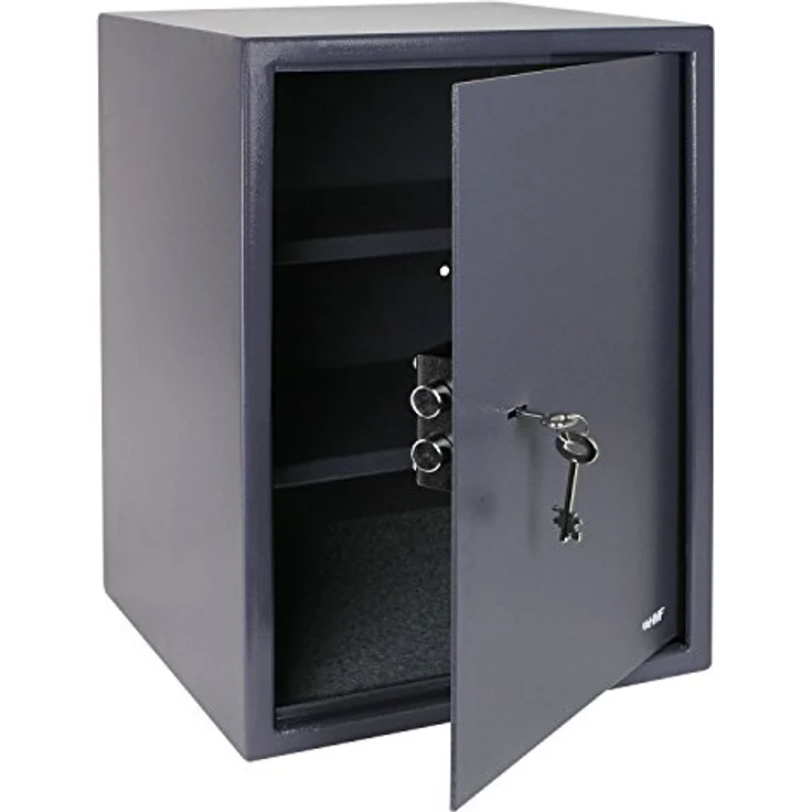 HMF 49205-11 Möbeltresor Doppelbartschloss, 50,0 x 35,0 x 31,0 cm, anthrazit – Bild 2