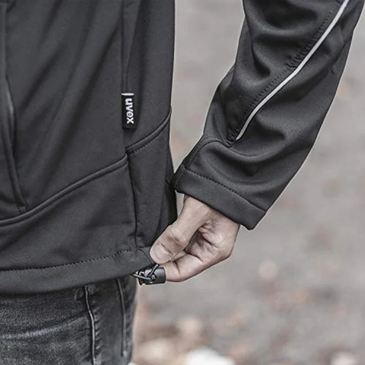 UVEX Herren-Softshelljacke uvex syneXXo in schwarz, Regular Fit, Größe XL – Bild 7