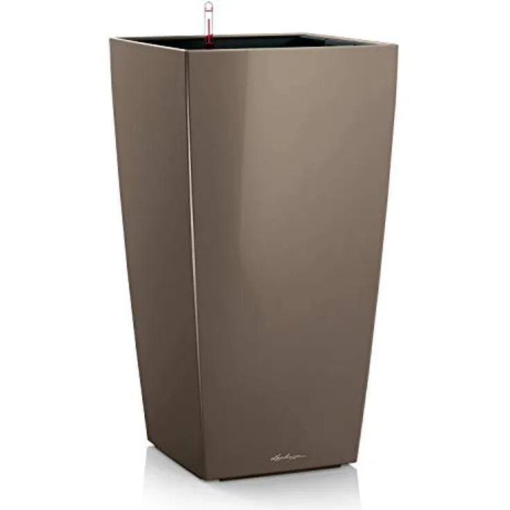 LECHUZA CUBICO Premium 22 taupe hochglanz 18464