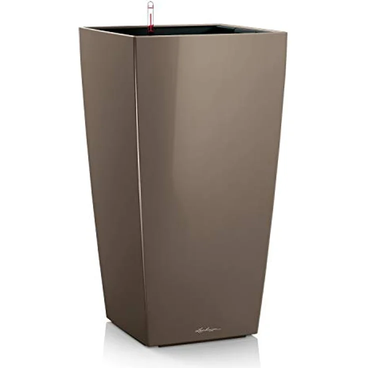 LECHUZA CUBICO Premium 22 taupe hochglanz 18464 – Bild 1