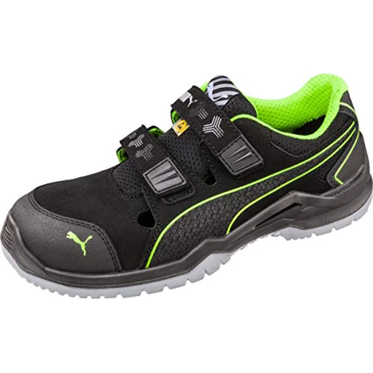 PUMA Unisex PU644300-46 Leichtathletik-Schuh, Nero/Verde, 46 EU Schwarz Grün