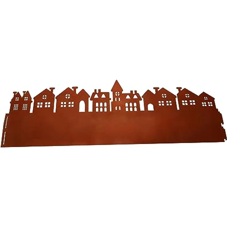 UNUS Garden Metall Rostoptik Häuser Beeteinfassung Rost rund 28cm ⌀ Länge 90cm – Bild 2