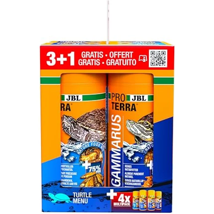 JBL Proterra Turtle MENU, Futtersortiment 250ml (3+1) für Wasser- und Sumpfschildkröten, 1000ml insgesamt – Bild 3
