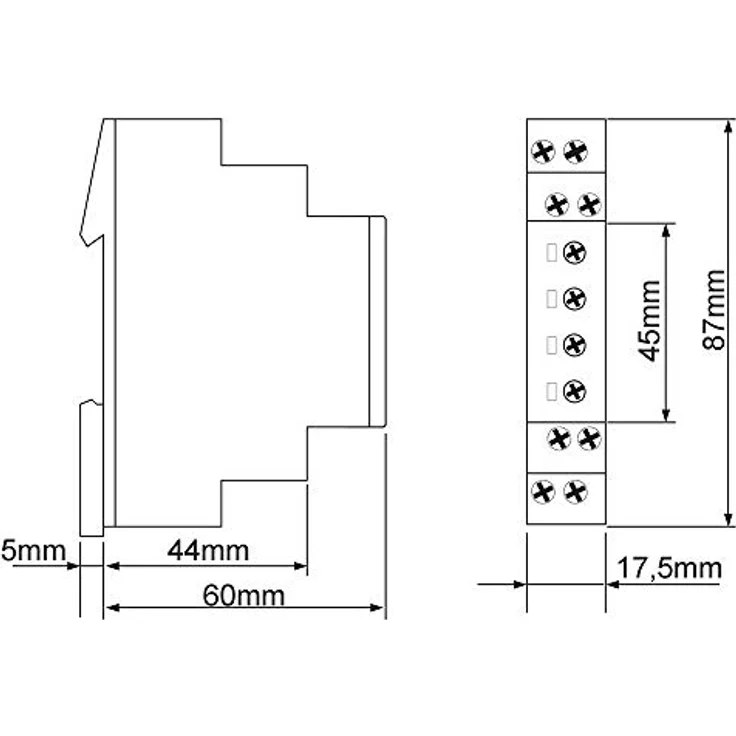 TELE HAASE 110100 Zeitrelais, Multifunktionale Zeitschaltuhr mit 7 Funktionen und 7 Zeitbereichen, 12-240 V AC/DC, Baubreite 17,5 mm – Bild 2