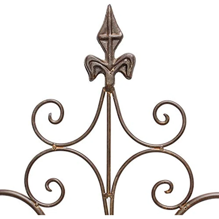 Rankhilfe Schwertlilie aus Metall in Rost Optik, 117 cm hoch, Rankgerüst, Rankgitter, Gartenstecker, Dekostecker – Bild 3