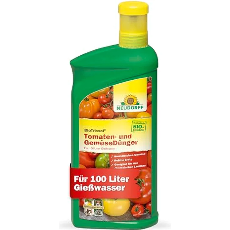 Neudorff Azet Tomaten- & GemüseDünger flüssig, 1 l, NPK 3-3-3 für aromatische Früchte und kräftige Wurzeln – Bild 1