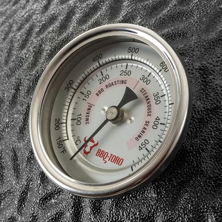 BBQ-Toro Kamado Grill "Yoru" Ø 62 cm, Holzkohlegrill Keramikgrill mit Thermometer, Rädern, matt schwarz – Bild 6
