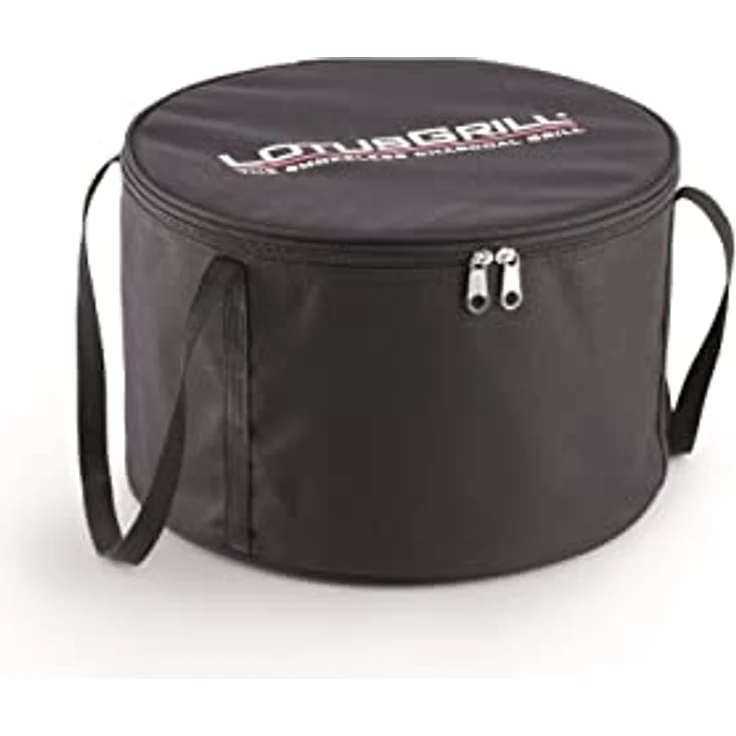 LotusGrill S Small Kompakt Starter-Set Tiefblau der raucharme Holzkohlegrill mit 2,5 kg Buchenholzkohle, 200 ml Brennpaste,1x Zange (Farbe nach Vorrat), 1x Tasche. Stromversorgung USB oder Powerbank – Bild 4