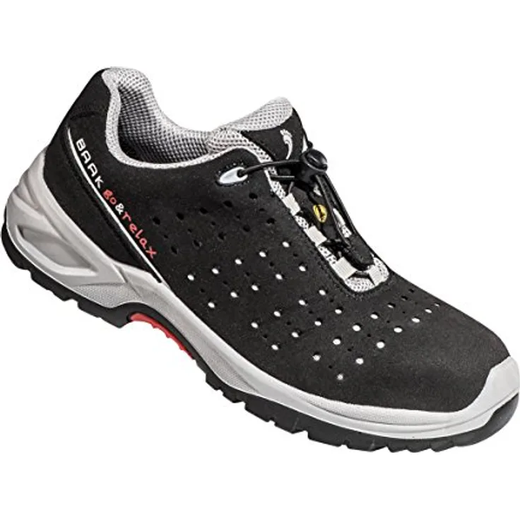 BAAK Sicherheitsschuh Henk Gr.43 schwarz/grau Mikrofaser S1P SRC ESD EN20345 Baak, 43 EU, 7007