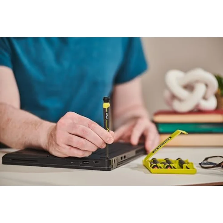 RYOBI Präzisionsschraubendreher-Set RHSDSPC6, 6-tlg. mit magnetischen Aufsätzen und drehbarer Kappe für optimale Kontrolle – Bild 4