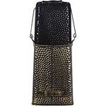 FIREFIX 2080 Kohle- / Pelletschütte mit Haltegriffen, Stahl gehämmert messingfarbig, 210 x 210 x 500 mm (BxTxH), Messingfarben, groß