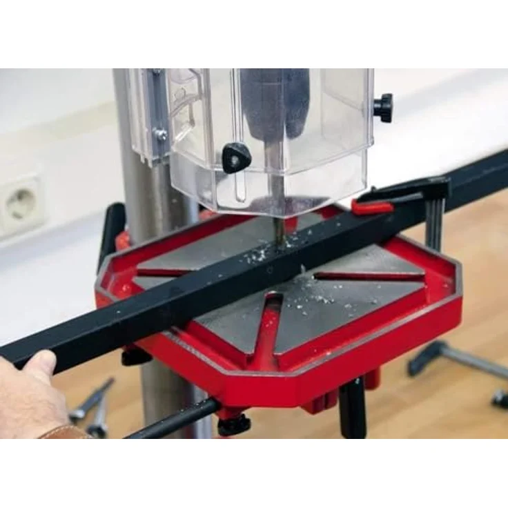 Einhell Säulenbohrmaschine TE-BD 750 E (750 W, 450 - 2500 min-1, stufenlose Drehzahlregulierung, Schnellspannbohrfutter für Bohrer 1-16 mm, MK2-Aufnahme, höhenverstell-, neig- und drehbarer Bohrtisch) – Bild 4