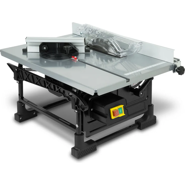 EBERTH TC3-EH800, Elektrische Tischkreissäge mit 800W, 200mm Hartmetallsägeblatt, Schnitthöhe 43mm, stufenlos neigbar bis 45°, Parallelanschlag