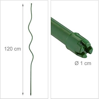 Relaxdays Spiralstab Tomaten, 20er Set, Tomatenstäbe 120 cm, Ø 10 mm