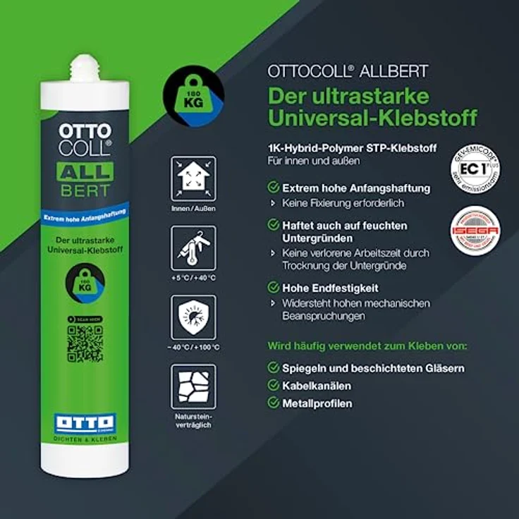 OTTOCOLL ALLBERT Der ultrastarke Universal-Klebstoff 290 ml C02 grau – Bild 2