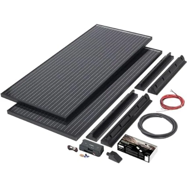 BÜTTNER DOMETIC Solar-Komplettanlage MT 340-2 MC, 340 Wp, 2 Module, MPPT-Solarregler mit Bluetooth, schwarz, 66x160x6,6 cm, 36 kg