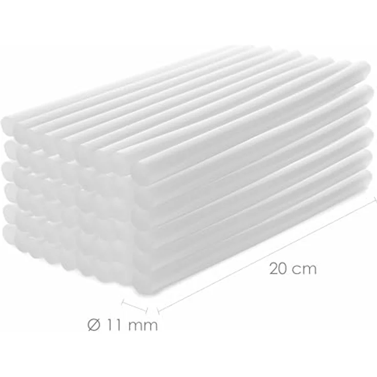 IDEA HOME Heißklebestifte 200 x 11 mm, transparent, universal, geruchlos, 50 Stück für Heißklebepistole – Bild 5