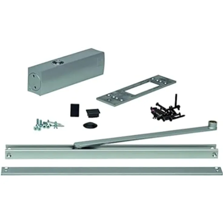 Hörmann Türschließer HDC35-1, Obentürschließer für Montage auf Öffnungsseite - Bandseite, mit Gleitschiene/Hebel/Montageplatte