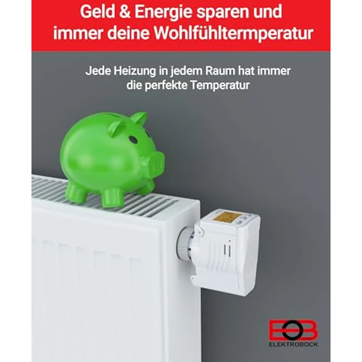 Elektrobock HD13-L, Programmierbarer Heizkörperthermostat mit Wochenprogramm, Fenster-offen-Erkennung und BOOST-Funktion – Bild 3