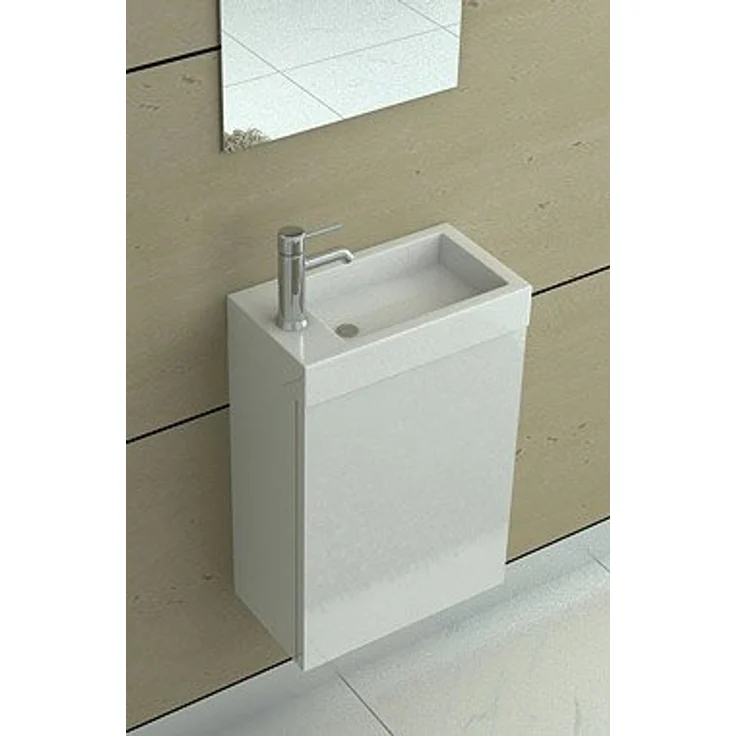 Jet-line Badmöbel Waschbecken Bad Ausstattung Unterschrank Waschplatz Badset 'Aarau (Weiß) White, eleganter Waschtischunterschrank mit geräumigem Stauraum, Fronten in verschiedenen Farben erhältlich – Bild 2