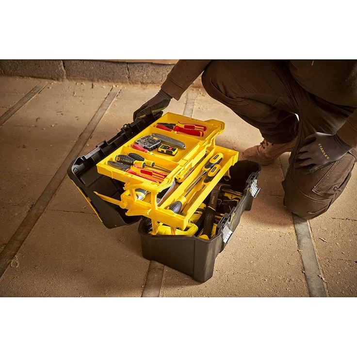 Stanley Essential 19'' Multi-Level Cantilever Werkzeugbox, 24l Volumen, Werkzeugkoffer – Bild 3