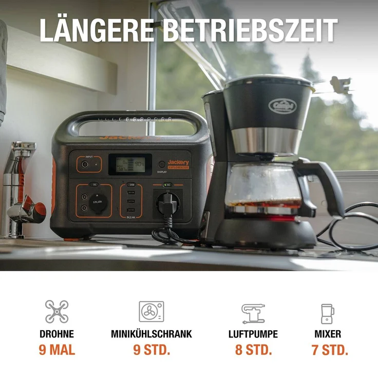 Jackery Tragbare Powerstation Explorer 500, 518 Wh Solargenerator Dauerleistung: 500 W Maximalleistung: 1000 W 230 V, 12 V – Bild 7