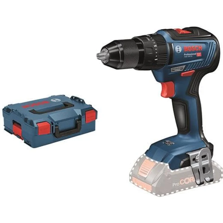 Bosch Professional Akku Schlagbohrmaschine GSB 18V-55 (ohne Akku,18 Volt System,Bohr-Ø in Mauerwerk: 10 mm,in L-BOXX) – Bild 1