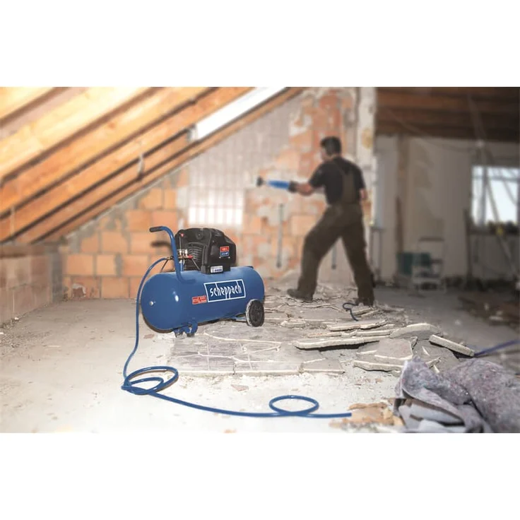 Scheppach HC105DC Druckluft Kompressor 10 bar 1,8 kW 100 Liter, Ölfrei – Bild 6